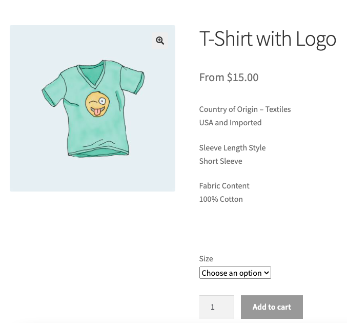 نمایش پایین ترین قیمت محصولات متغیر ووکامرس