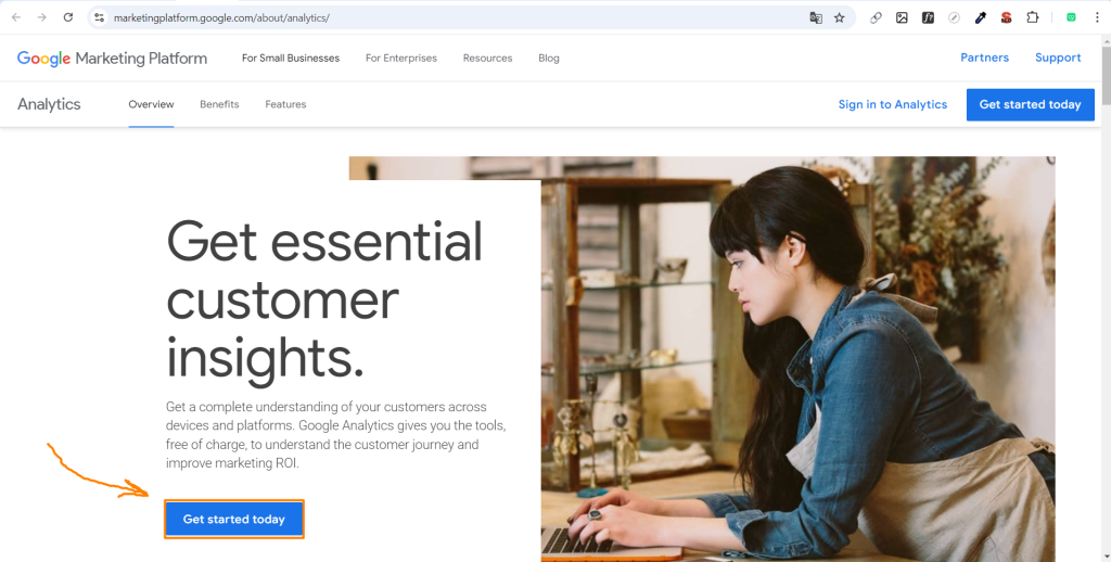 Get started today گوگل آنالیتیکس