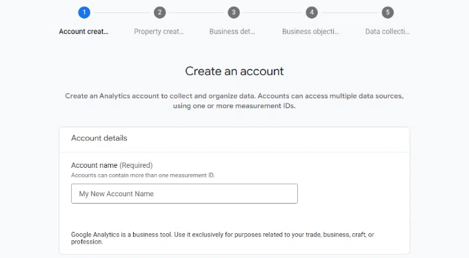 نام اکانت گوگل آنالیتیکس