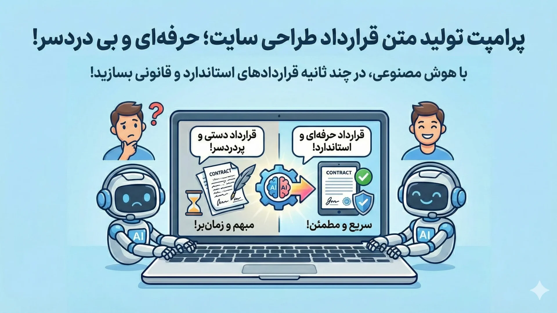 پرامپت تولید متن قرارداد طراحی سایت