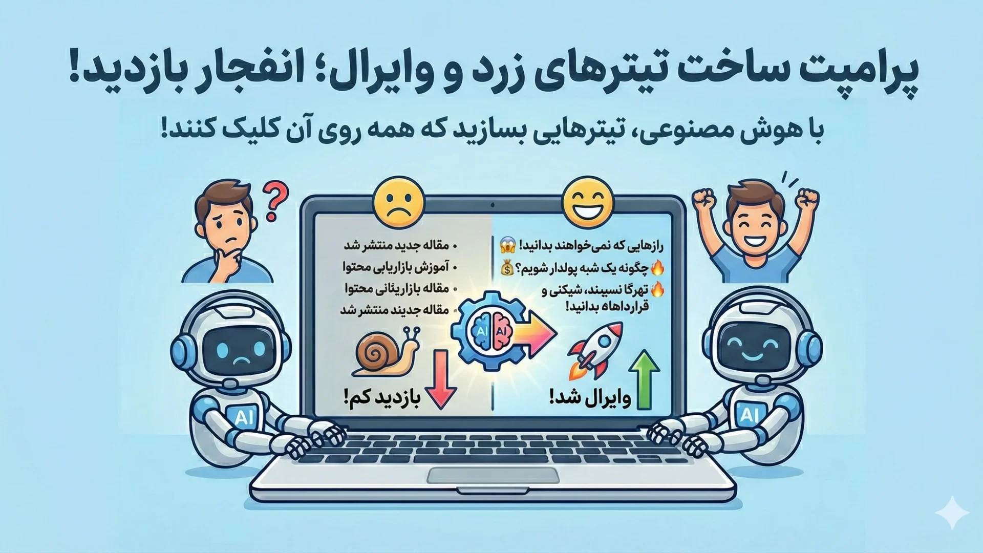 پرامپت ساخت تیترهای زرد و وایرال